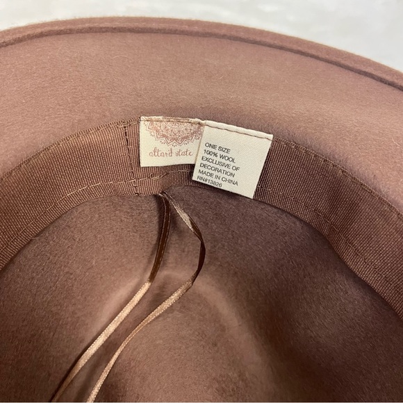 ALTAR’D STATE WIDE BRIM WOOL HAT IN BROWN ONE SIZE - Picture 9 of 9